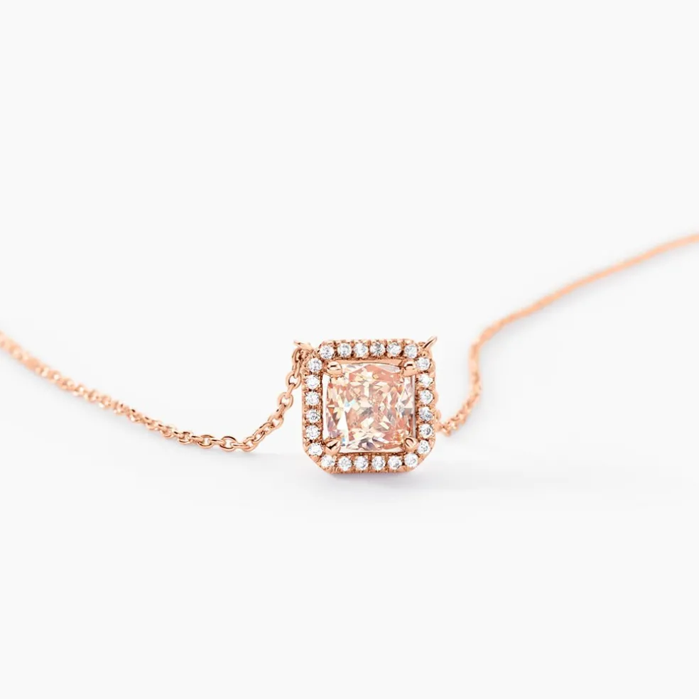 Collier Rio Argent Rose Oxyde De Zirconium