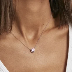Collier Rio Copacabana Argent Rose Oxyde De Zirconium