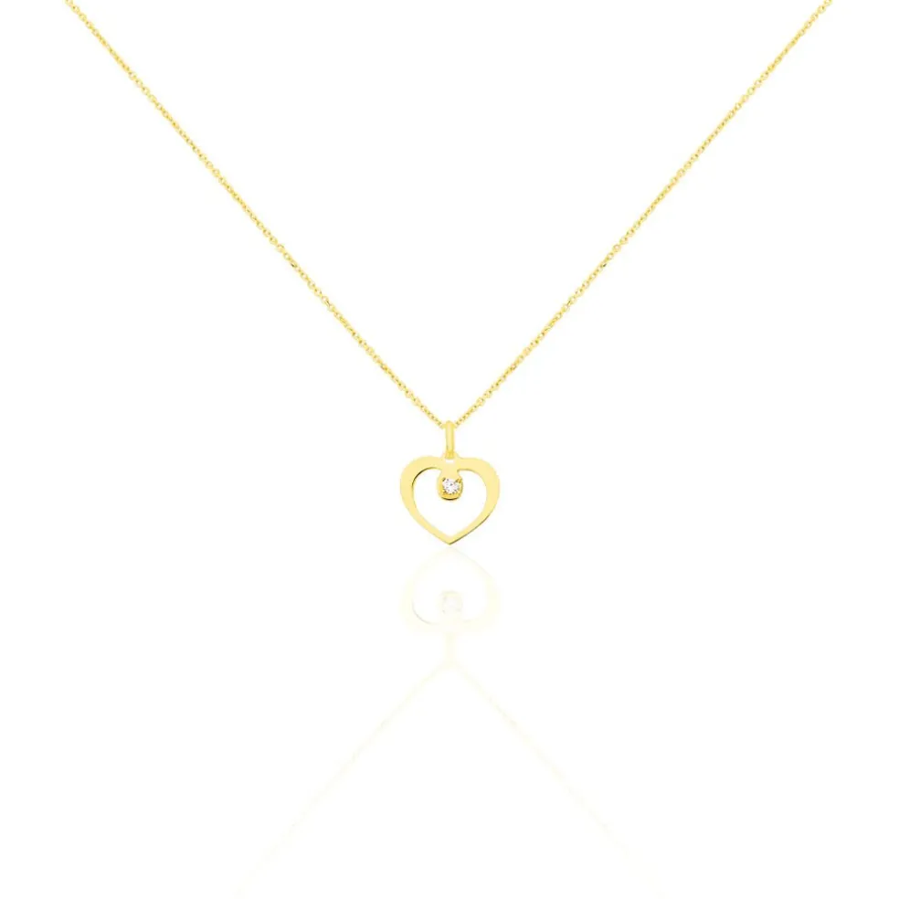 Collier Rohanna Or Jaune Oxyde De Zirconium