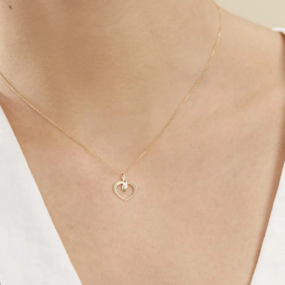 Collier Rohanna Or Jaune Oxyde De Zirconium