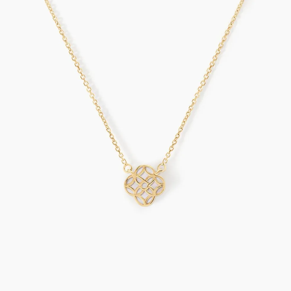 Collier Rosalite Or Jaune Nacre