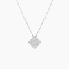 Collier Rosée Or Blanc Diamant