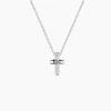 Collier Ruya Acier Blanc Oxyde De Zirconium