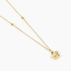 Collier Sakura Love Or Jaune Oxyde De Zirconium