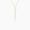 Collier Salman Or Jaune Perle De Culture