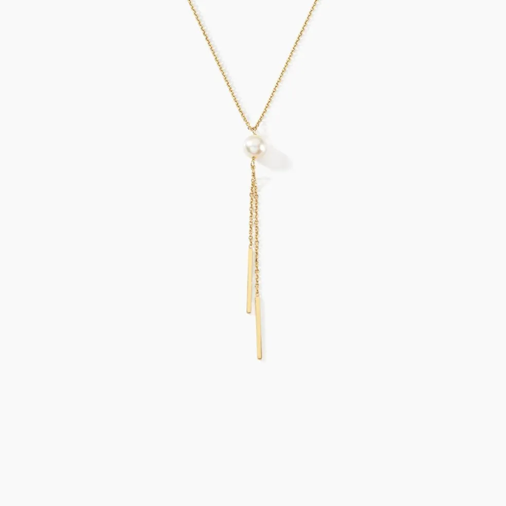 Collier Salman Or Jaune Perle De Culture