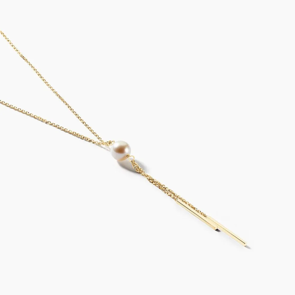 Collier Salman Or Jaune Perle De Culture