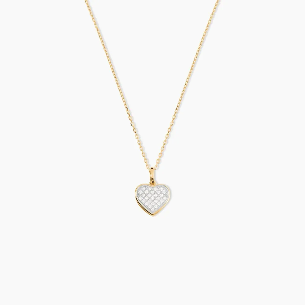 Collier Salviane Or Jaune Oxyde De Zirconium