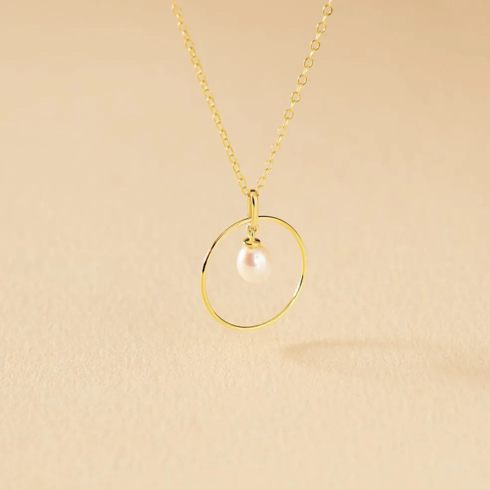 Collier Salvine Or Jaune Perle De Culture