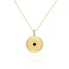 Collier Sautoir Acier Doré  Staffan Agate