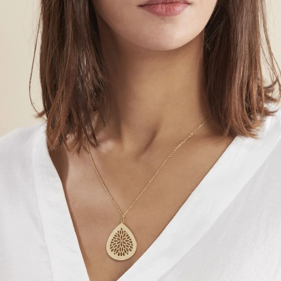 Collier Sautoir Acier Doré Iwona