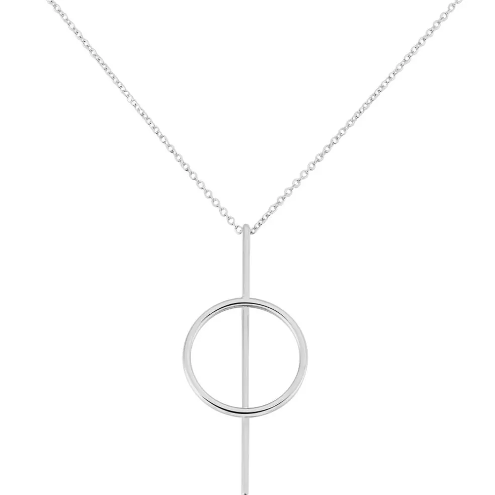 Collier Sautoir Timie Acier Blanc