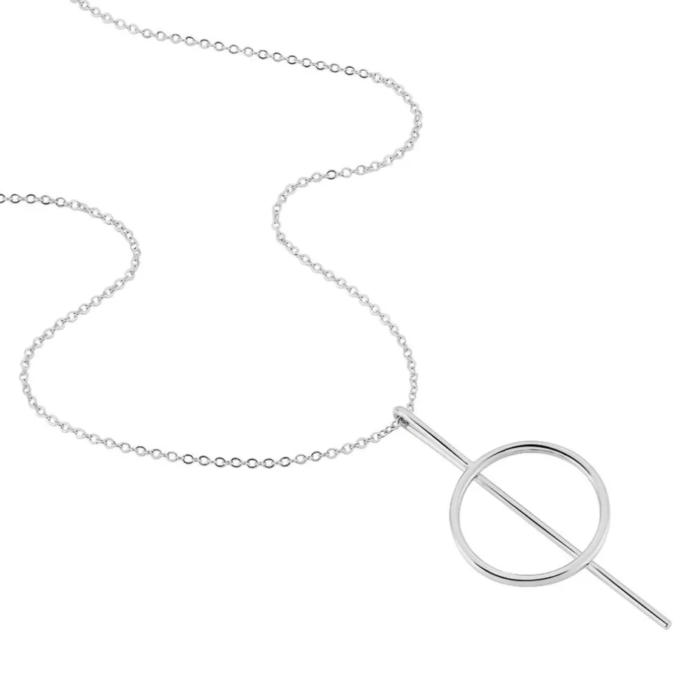 Collier Sautoir Timie Acier Blanc