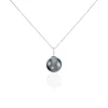 Collier Semi-baroque Or Blanc Perle De Culture De Tahiti