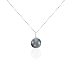 Collier Semi-baroque Or Blanc Perle De Culture De Tahiti