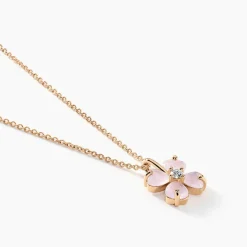 Collier Sendai Plaqué Or Jaune Oxyde De Zirconium