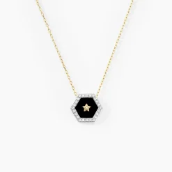 Collier Servius Or Jaune Oxyde De Zirconium