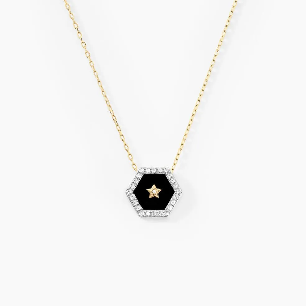 Collier Servius Or Jaune Oxyde De Zirconium