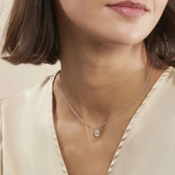 Collier Shereen Argent Blanc