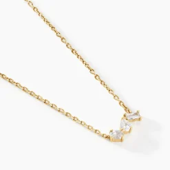 Collier Shiny Garden Or Jaune Oxyde De Zirconium