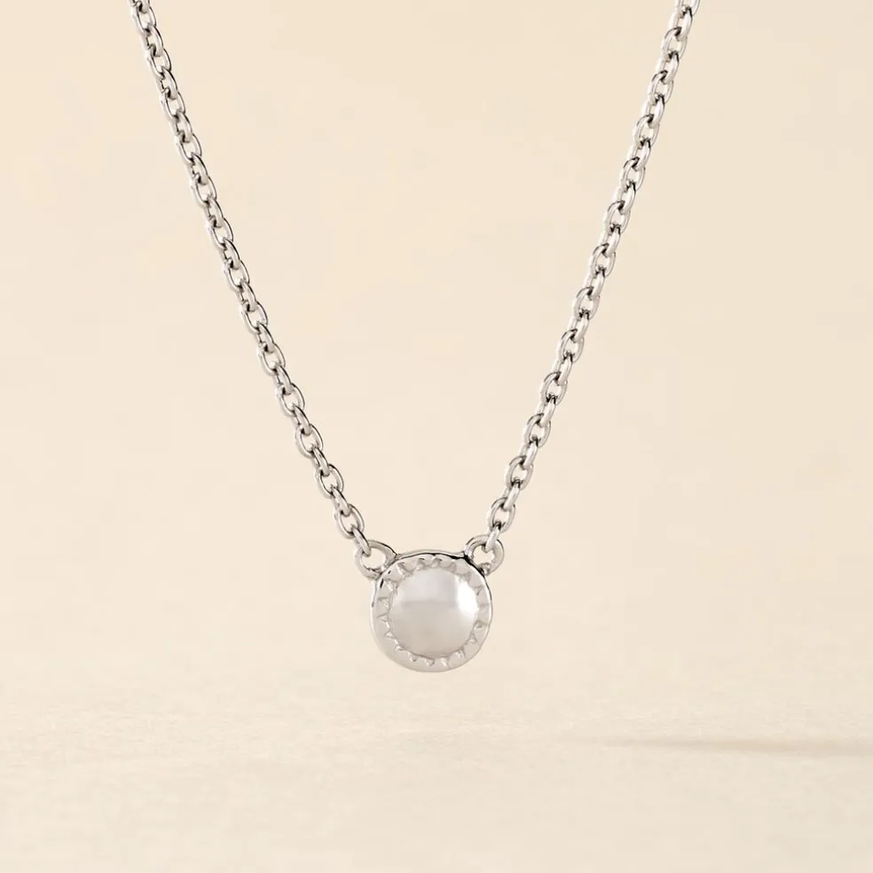 Collier Sixties Argent Blanc
