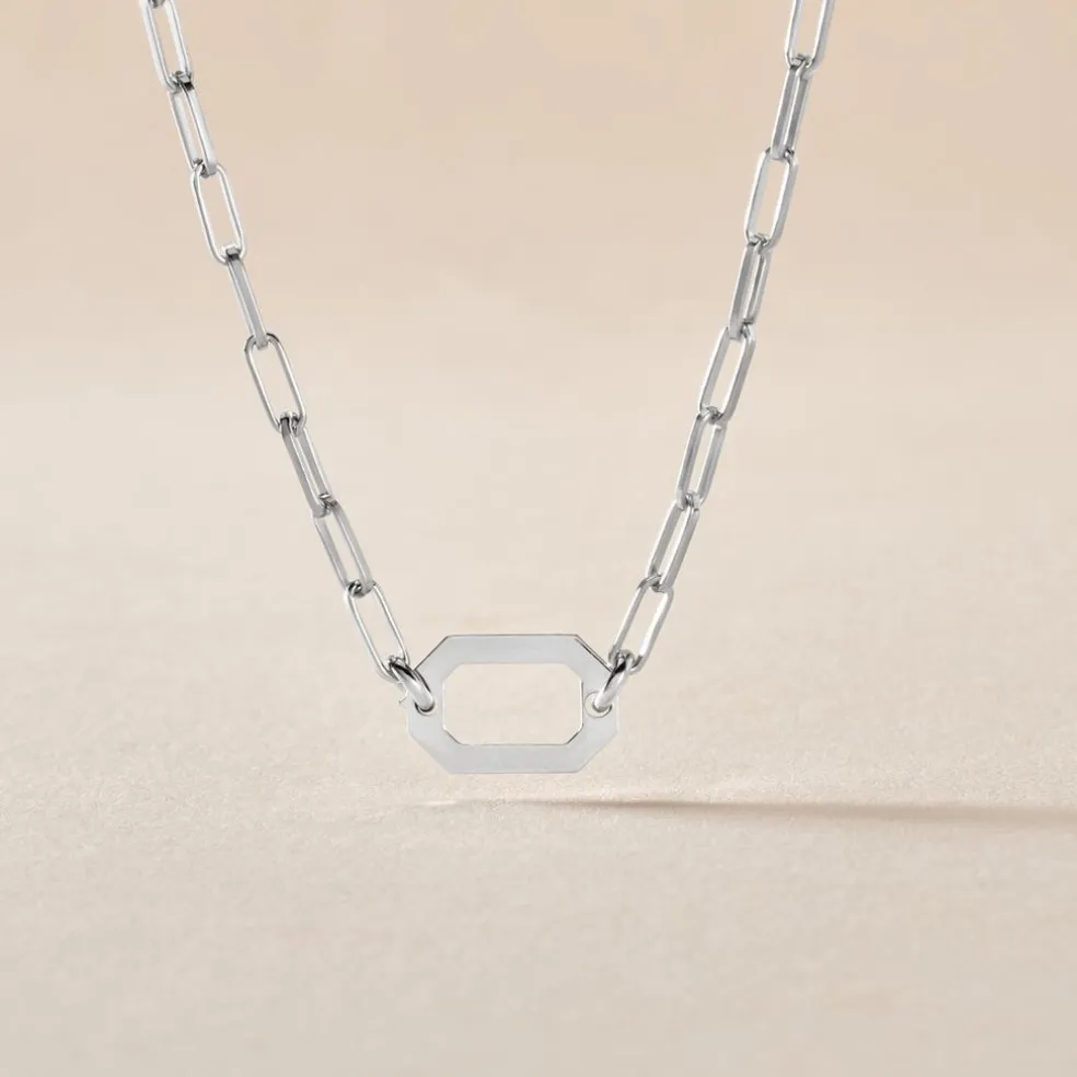 Collier Soho Argent Blanc