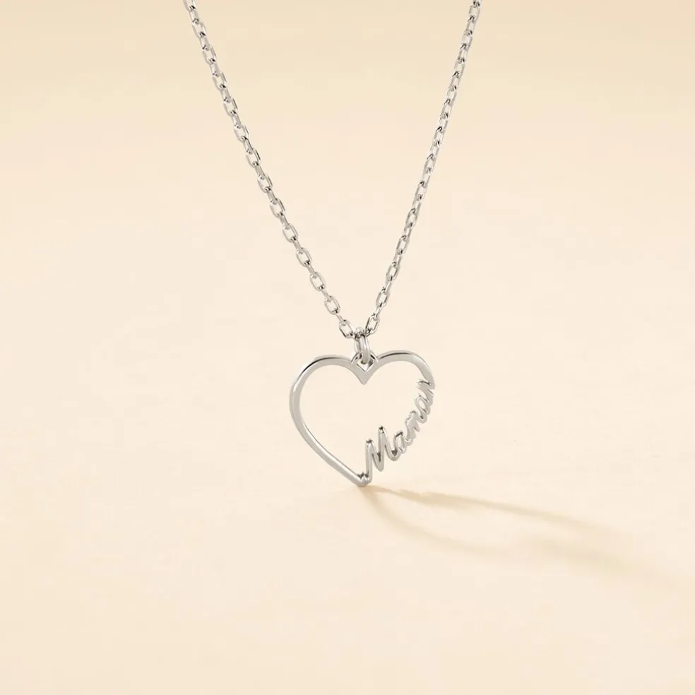 Collier Soumia Argent Blanc