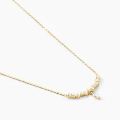 Collier Sparkle Or Jaune Oxyde De Zirconium