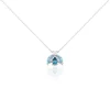 Collier Spring Or Blanc Topaze Oxyde De Zirconium