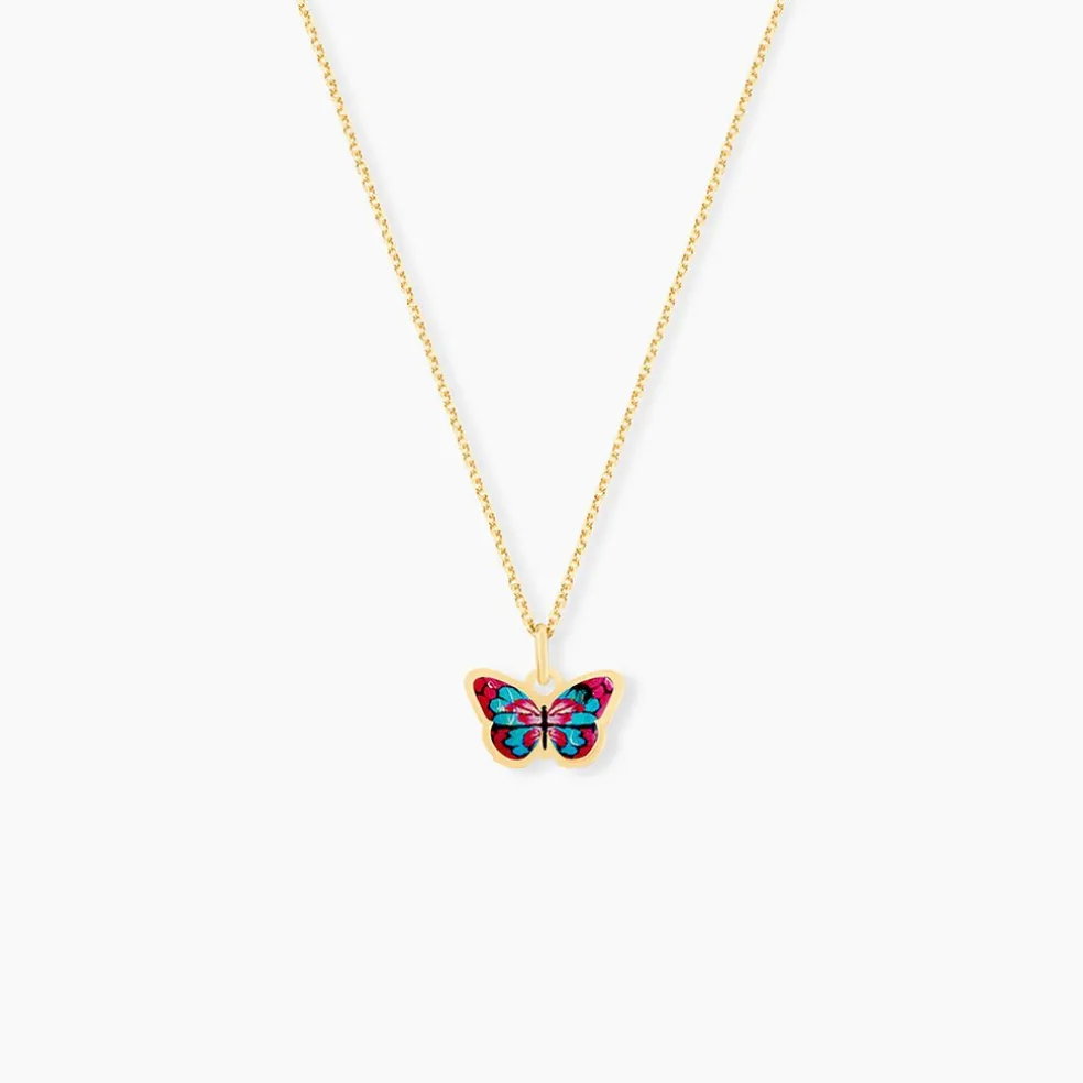 Collier Sulivia Papillon Or Jaune
