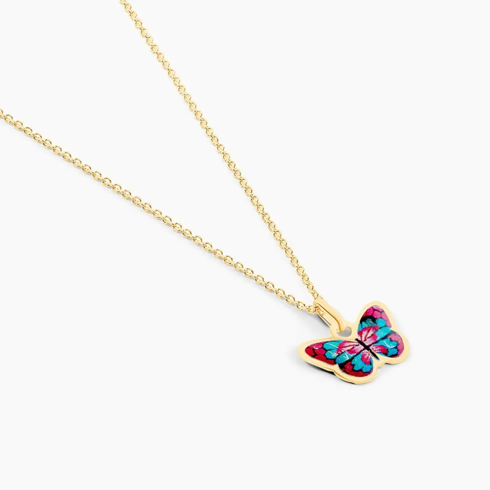Collier Sulivia Papillon Or Jaune