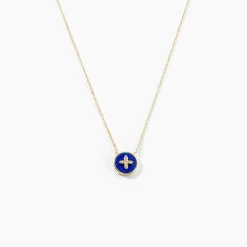 Collier Talisman Or Jaune Lapis Lazuli Diamant