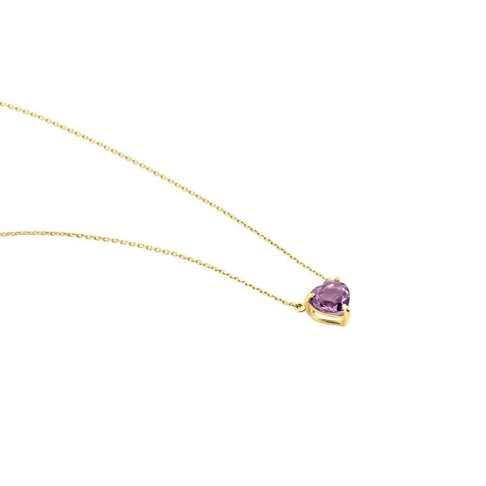 Collier Tender Love Or Jaune Améthyste