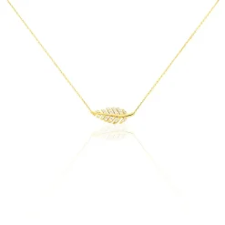 Collier Tourkia Or Jaune Oxyde De Zirconium
