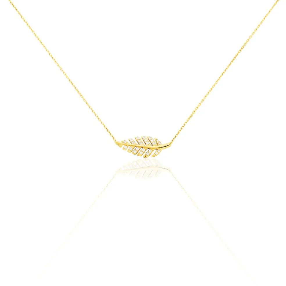 Collier Tourkia Or Jaune Oxyde De Zirconium