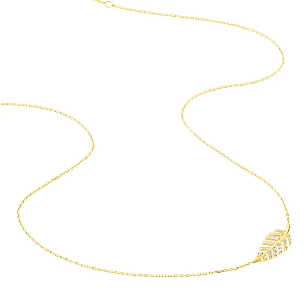 Collier Tourkia Or Jaune Oxyde De Zirconium