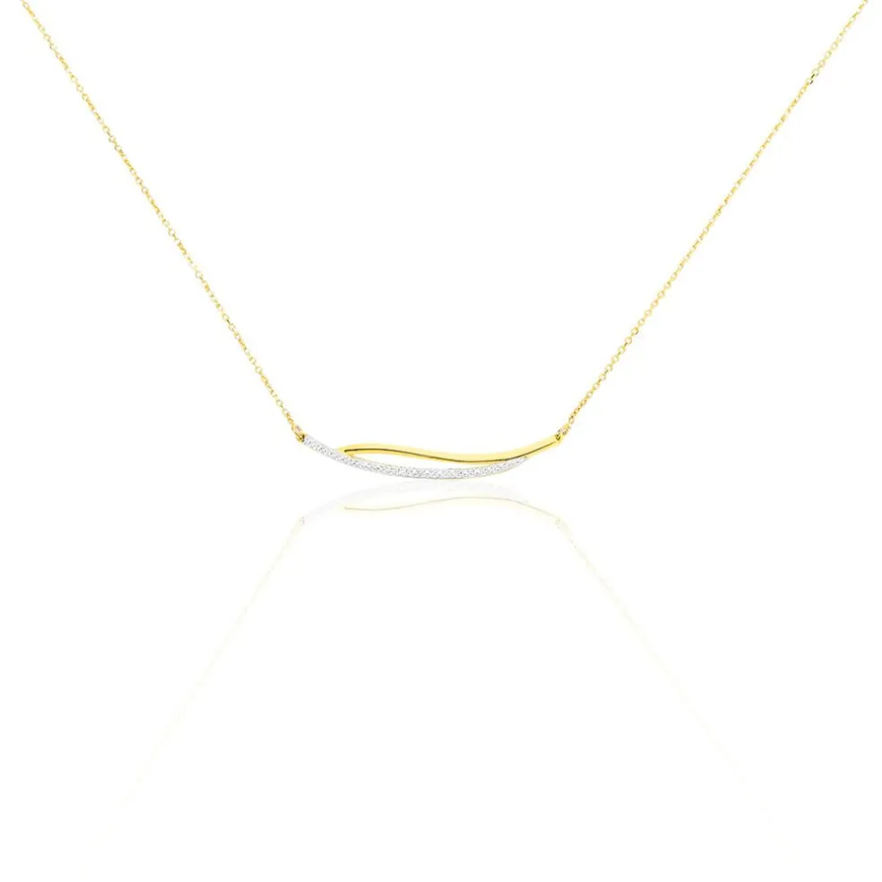 Collier Una Or Jaune Diamant