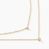 Collier Virguinia Or Jaune Oxyde De Zirconium