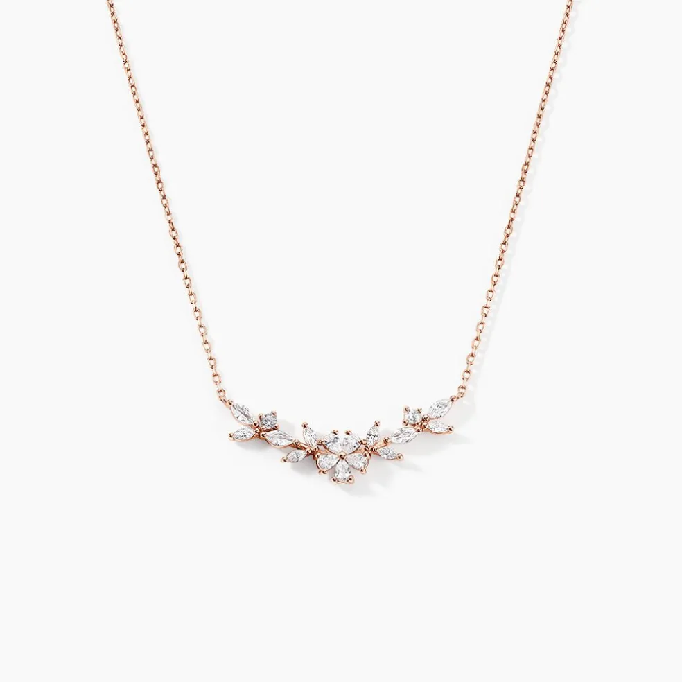 Collier Wanda Argent Rose Oxyde De Zirconium