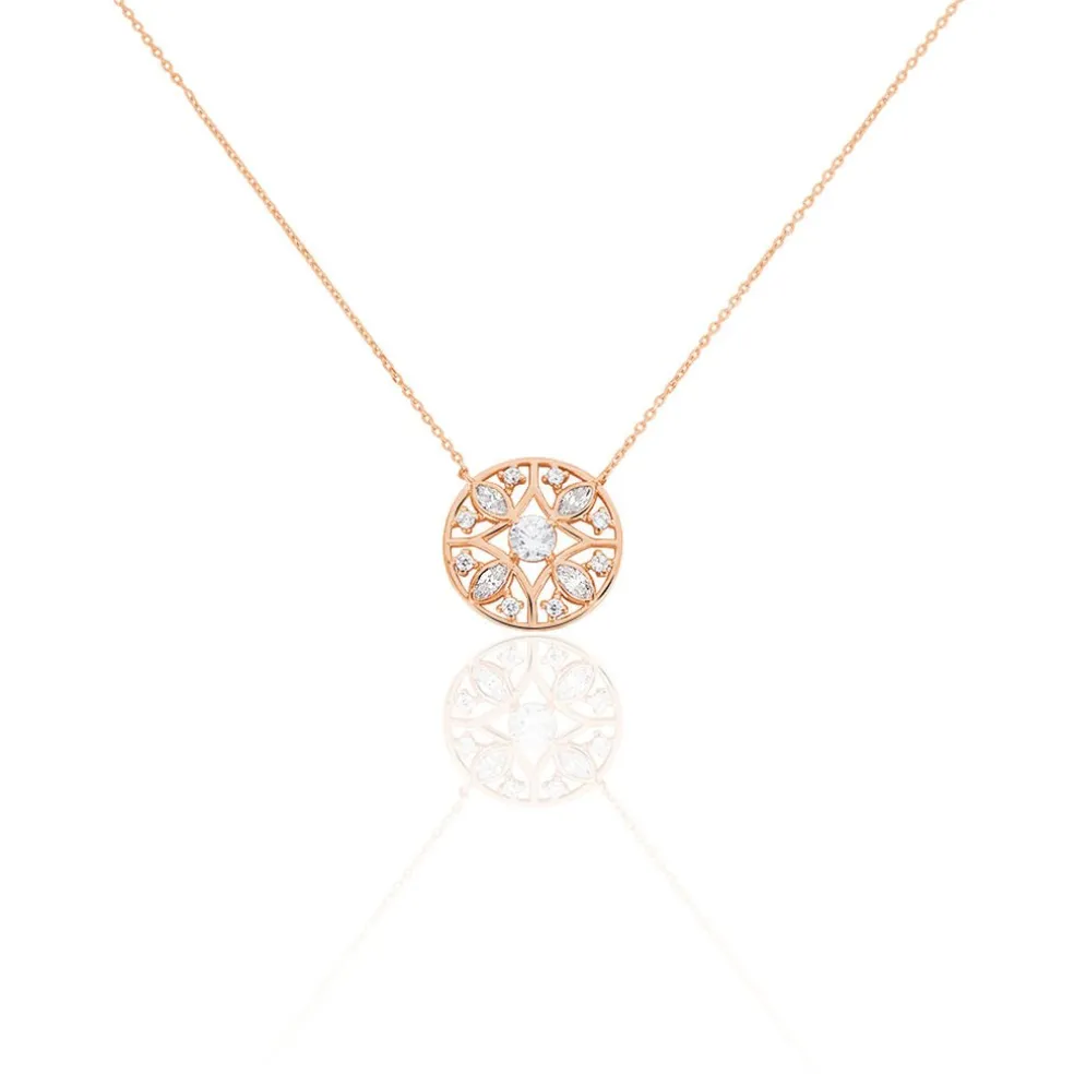 Collier Weena Or Rose Oxyde De Zirconium