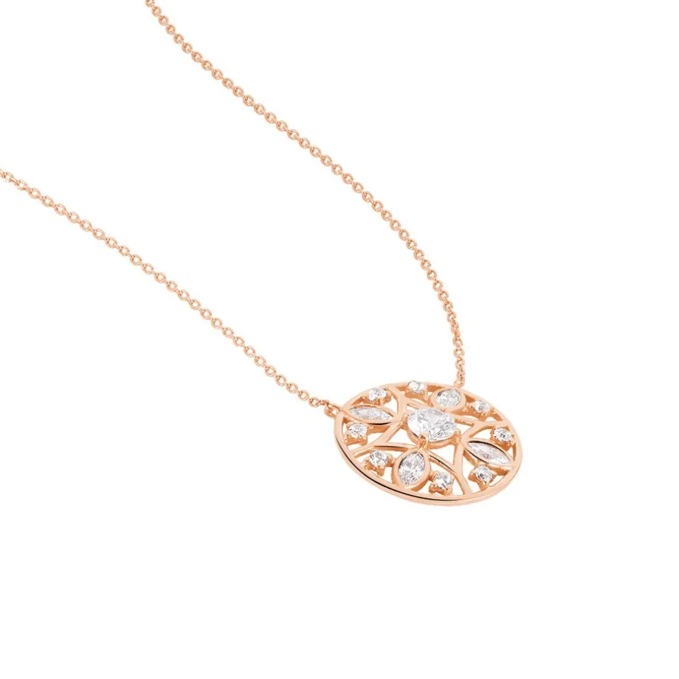 Collier Weena Or Rose Oxyde De Zirconium