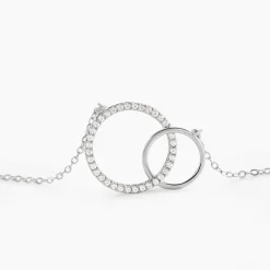 Collier Yalaz Argent Blanc Oxyde De Zirconium