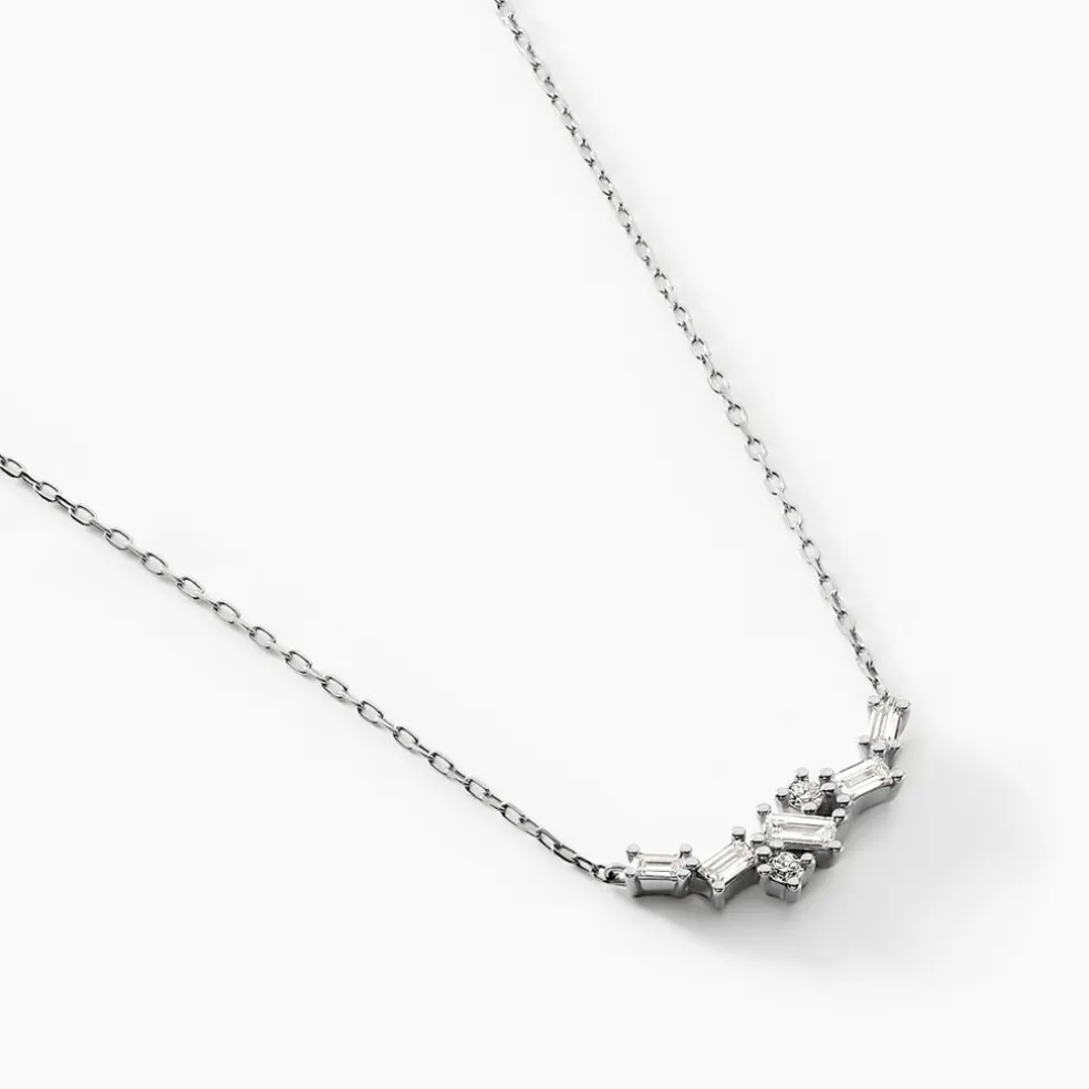 Collier Zachary Or Blanc Diamant Synthétique