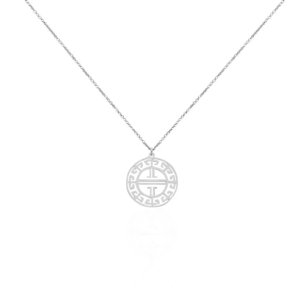 Collier Zelina Argent Blanc