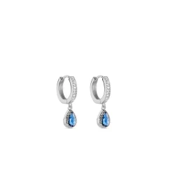 Creoles Jerusha Argent Blanc Oxydes De Zirconium