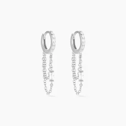 Créole Argent Blanc Javier Oxydes De Zirconium