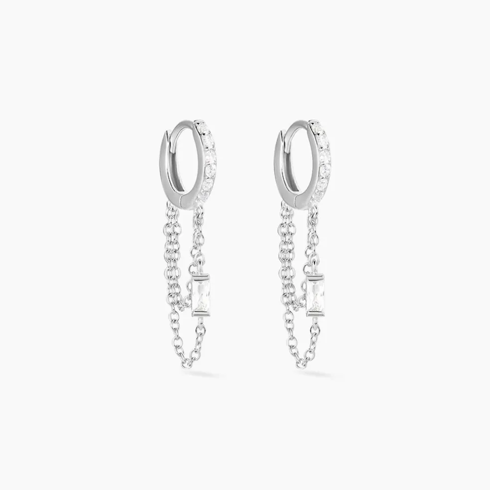 Créole Argent Blanc Javier Oxydes De Zirconium