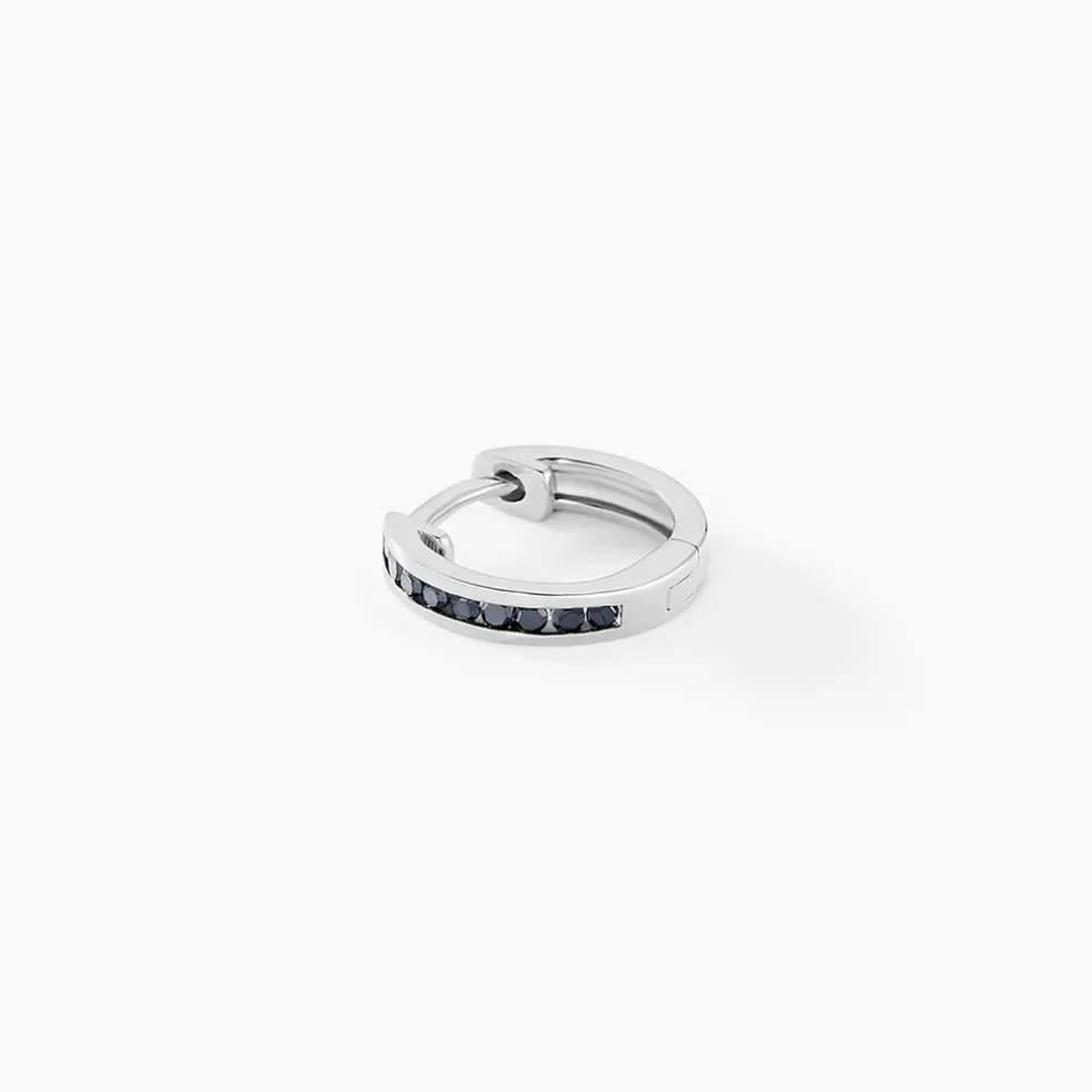 Créole Black Diamond Or Blanc Diamant Noirs