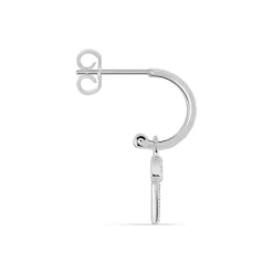 Créole Unitaire Ancelin Rondes Argent Blanc Oxyde De Zirconium