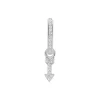 Créole Unitaire Ancelin Rondes Argent Blanc Oxyde De Zirconium